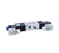 4V330C-10 4V330E-10 4V330P-10 Double headed Double control 5 Way 3 Position Power down hold Pneumatic directional Solenoid valve(With 8mm Fittings,DC12V)