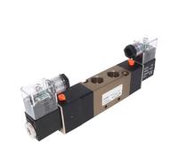 4V330C.E.P-10 5Way 3Position Dual Solenoid Pneumatic Air Valve 3/8" BSPT DC12V DC24V AC110V AC220V AC380V(4V330P-10 AC110V,Without)