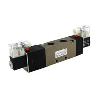 4V430C-15 4V430E-15 4V430P-15 Válvula Neumática De Aire Con Solenoide Doble De 5 Puertos Y 3 Posiciones, 1/2" BSPT, 12 V CC, 24 V CC, 220 V CA, Con Accesorios(4V430P-15 AC220V)
