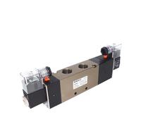 4V430C/E/P-15 AC220V 5 puertos 3 posiciones doble solenoide válvula neumática 1/2 pulgada BSPT DC12V 24V AC 36V 110V 220V 380V (4V430E-15 AC380V)