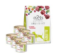 4Vets Natural Allergy pienso seco para perros con alergias alimentarias 1kg + 4Vets Dog Allergy 6x185g
