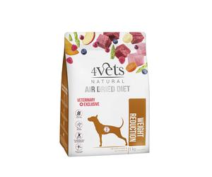 4Vets Natural Weight Reduction pienso seco para perros obesos y con sobrepeso 1 kg + Dolina Noteci 4Vets Reducción de peso para perros 6x400g