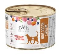 4Vets Reducción de Peso - Comida en pasta para gatos para reducir el peso - Cantidad: 185 g