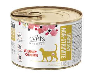 4Vets Urinary Non-Struvite - Alimento en paté para gato con problemas urinarios - Cantidad: 185 g