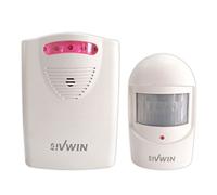 4VWIN Home Security Wireless Driveway Alarm 1 receptor y 1 detector de movimiento PIR detector de infrarrojos Alerm sistema de kit
