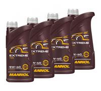 4x 1 Litro Aceite de Motor mannol extreme 5W-40 Api Sn Cf Acea A3 B4 VW 502 505