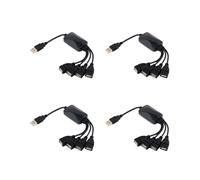4X 1 Macho una 4 Hembra USB HUB Divisor Extender Cable USB 2.0 ExtensióN Cable de Datos Adaptador de Corriente Convertidor de Enchufe