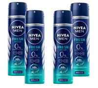 4x 150ml Nivea Men Fresh Océano 48h Desodorante Spray Sin Aluminio Desodorante