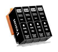 4X 364XL Cartuchos de Impresora compatibles con los Cartuchos HP 364XL para Photosmart 5520, 5510, 6510, 6520, 7510, 7520, Deskjet 3520, 3070A, 3522, Officejet 4610, 4620, 4622 (Negro)