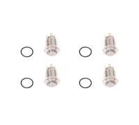 4X 3V Interruptor de Boton Pulsador Boton del Timbre de Puerta Azul LED 12 mm Plata