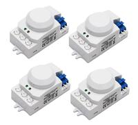 4X 5.8GHz System LED Microondas Sensor de Movimiento de 360 Grados Interruptor de Luz Detector del Cuerpo,