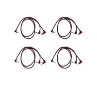 4X 90 Grados 3.5mm Macho A 2 RCa Macho Cable Angulo Recto Estéreo AUX Y Divisor Cable Micrófono Jack Plug para Laptop 1M