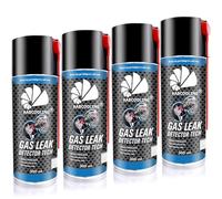 4X AABCOOLING Detector de Fugas Tech 300ml - Pack Seguridad Camping, Comprobación Bombona Gas Estufa Catalítica Y Barbacoa, Agente Prueba GLP, Localización Rápida Escapes