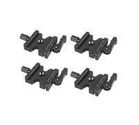 4X Abrazadera de Placa de Montaje de Doble Bloqueo Abrazadera de Placa de LiberacióN RáPida Adaptador de Perilla Ajustable para RóTula de Bola de
