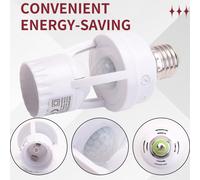 4X Ac 110-220V 360 Grados Sensor de Movimiento de Inducción Pir Ir Humano Infrarrojo Base del Interruptor del Zócalo del Enchufe E27 LED Soporte de