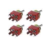 4X AC 250V 15A Enclavamiento 3 Vías -Off- Interruptor de Palanca de Doble Tiro de Un Solo Naranja