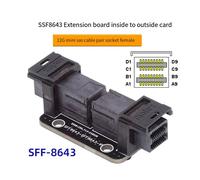 4X Adaptador PCI-Express 4.0 SAS HD SFF-8643 Hembra A SFF-8643 Hembra, Extensor de Acoplador PCBA