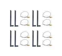 4X Antena WiFi Inalámbrica 6Dbi de Doble Banda RP-SMA + Cable Flexible MHF4 para Módulos de Tarjeta Inalámbrica WIFI / WLAN AX200 AC9260 NGFF M.2
