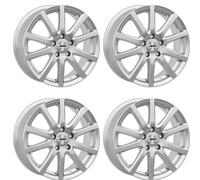 4x Autec llantas SKANDIC ECE 7.0x17 ET50 5x108 Brillantsilber