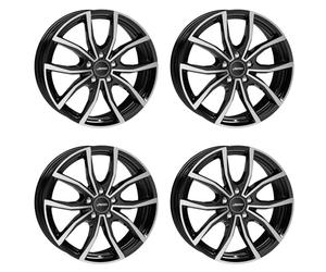 4x Autec Llantas VIDRON 7.5x18 ET39 5x112 Negro pulido compatible con Audi A4 S4 A6 A7