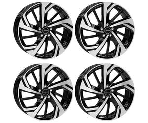 4x Autec RIXON llantas 8.0x18 ET32,5 5x112 negro pulido compatible con Audi S4 Q7 A4 A8 A6 A5 Q5 S5