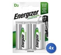 4X Batería Energizer Recargable 2 Pz