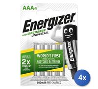 4X Batería Ministilo AAA Recargable Energizer E301375705 RECHARGE UNIV