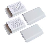 4X Batería Pack Cover Shell Case para Xbox 360 Wireless Controller (Blanco)
