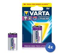 4X Batería Transistor 9V Varta 06122 301 401 PROFESIONAL LITIO 9V