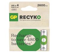 G & P Naturarznei – Baterías recargables ReCyko+ Ni-Mh AA 1,2V 2600 mAh – Blister 4 unidades