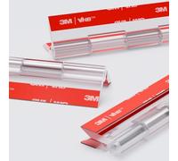 4x Bisagras de piano: no se requiere pegamento, Autoadhesivas. Autoadhesivas. Plástico transparente Acrílico 150mm