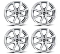 4x Borbet llantas LV4 5.5x14 ET43 4x108 crystal silver