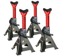 4x Caballetes de apoyo Caballetes de apoyo 3T 3000KG con protección de goma C...