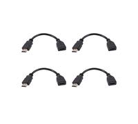 4X Cable -Compatible Macho A Hembra Extensor Corto Y Conveniente para Chrome Cast, Fire Tv Stick, Stick Conexión A Tv