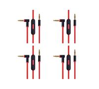 4X Cable de Audio de Repuesto para Auriculares By Dr Dre con MicróFono en LíNea para Studio / Executive / Mixr / Solo / Wireless / Pro