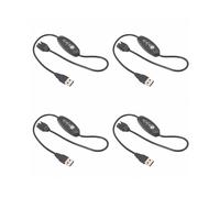 4X Cable de Ventilador de Refuerzo USB de 5 V A 12 V Cable de Ventilador USB Ajustable de 4 Pines Cable de Ventilador de Chasis USB A 12 V con 3