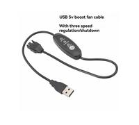 4X Cable de Ventilador de Refuerzo USB de 5 V A 12 V Cable de Ventilador USB Ajustable de 4 Pines Cable de Ventilador de Chasis USB A 12 V con 3