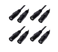 4X Cable Ethercon CAT6 Conector RJ45 Compatible con EtherCON para Configuraciones de Estudio, Giras, Producción de Escenarios, Conciertos de 2 Metros