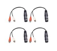 4X Cable XLR una RCA Dual Cable Divisor XLR una RCA y 3 Pines XLR Hembra una 2RCA Hembra Amplificador Conector de Mezcla Cable AV, 0.2M