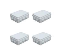4X Caja de Conexiones Impermeable IP65, Caja Eléctrica Universal A Prueba de Polvo de Plástico ABS, Caja de Proyectos para Exteriores e Interiores