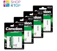 4X Camelion 3R12 4.5V Super Heavy Duty Zinc Carbon Batteries Larga Vida