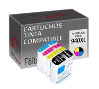 4X Cartuchos Tinta Compatible para HP 940 XL 69/28ml T112