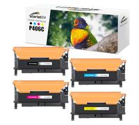4X CLT-406S Cartuchos de Tóner Compatible para Samsung CLT-406S para Samsung Xpress C460W C410W C460FW C460 CLP-365 CLX-3305W CLX-3300 (1x Negro, 1x Cian, 1x Magenta, 1x Amarillo)