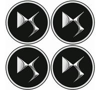 4X Coche Tapas Centrales Llantas para Citroen DS3 DS4 DS6, Tapacubos Rim Hub Caps Cubo Rueda Buje Impermeable Robusto Resistente ArañAzos Accesorios