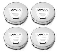 4X Coche Tapas Centrales Llantas para Dacia Duster Logan Dokker Lodgy, Tapacubos Rim Hub Caps Cubo Rueda Buje Impermeable Robusto Resistente ArañAzos Accesorios,White-56mm