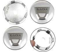 4X Coche Tapas Centrales Llantas para Dacia Duster Logan Sandero Lodgy 60mm, Tapacubos Rim Hub Caps Cubo Rueda Buje Impermeable Robusto Resistente ArañAzos Accesorios