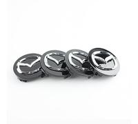 4X Coche Tapas Centrales Llantas para Mazda CX3, 52mm, Tapacubos Rim Hub Caps Cubo Rueda Buje Impermeable Robusto Resistente ArañAzos Accesorios,Black