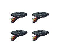 4X Conmutador Divisor de Caja Selectora AV de Audio y Vídeo de 3 Vías con Cable para TV X-Box Reproductor de DVD Interruptor de Dispositivos