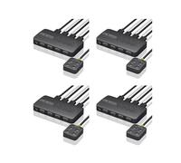 4X Conmutador USB Adaptador de Controlador Compartido 4 Entradas 4 Salidas para Computadora PortáTil Impresora Teclado RatóN Monitor