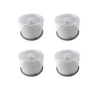 4X Contenedor de Almacenamiento de CD/DVD de Gran Capacidad, de Plástico Transparente, Organizador de Discos Compactos, Diseño Compacto.